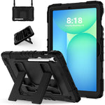 Tablet Case For Samsung Galaxy Tab S10 Lite  /  S10 FE  /  S9 FE Anti Drop PC + Silicone Cover with Kickstand Strap Pen Slot