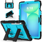 Tablet Case For Samsung Galaxy Tab S10 Lite  /  S10 FE  /  S9 FE Anti Drop PC + Silicone Cover with Kickstand Strap Pen Slot