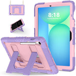 Tablet Case For Samsung Galaxy Tab S10 Lite  /  S10 FE  /  S9 FE Anti Drop PC + Silicone Cover with Kickstand Strap Pen Slot