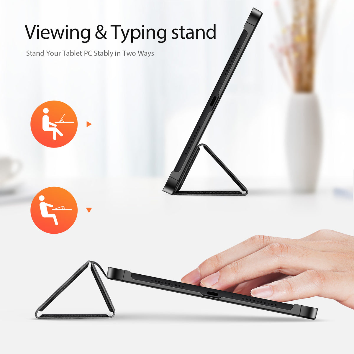 DUX DUCIS för OnePlus Pad Go 2 fodral Domo Series Tri-fold Stand PU Läder Tablettskydd