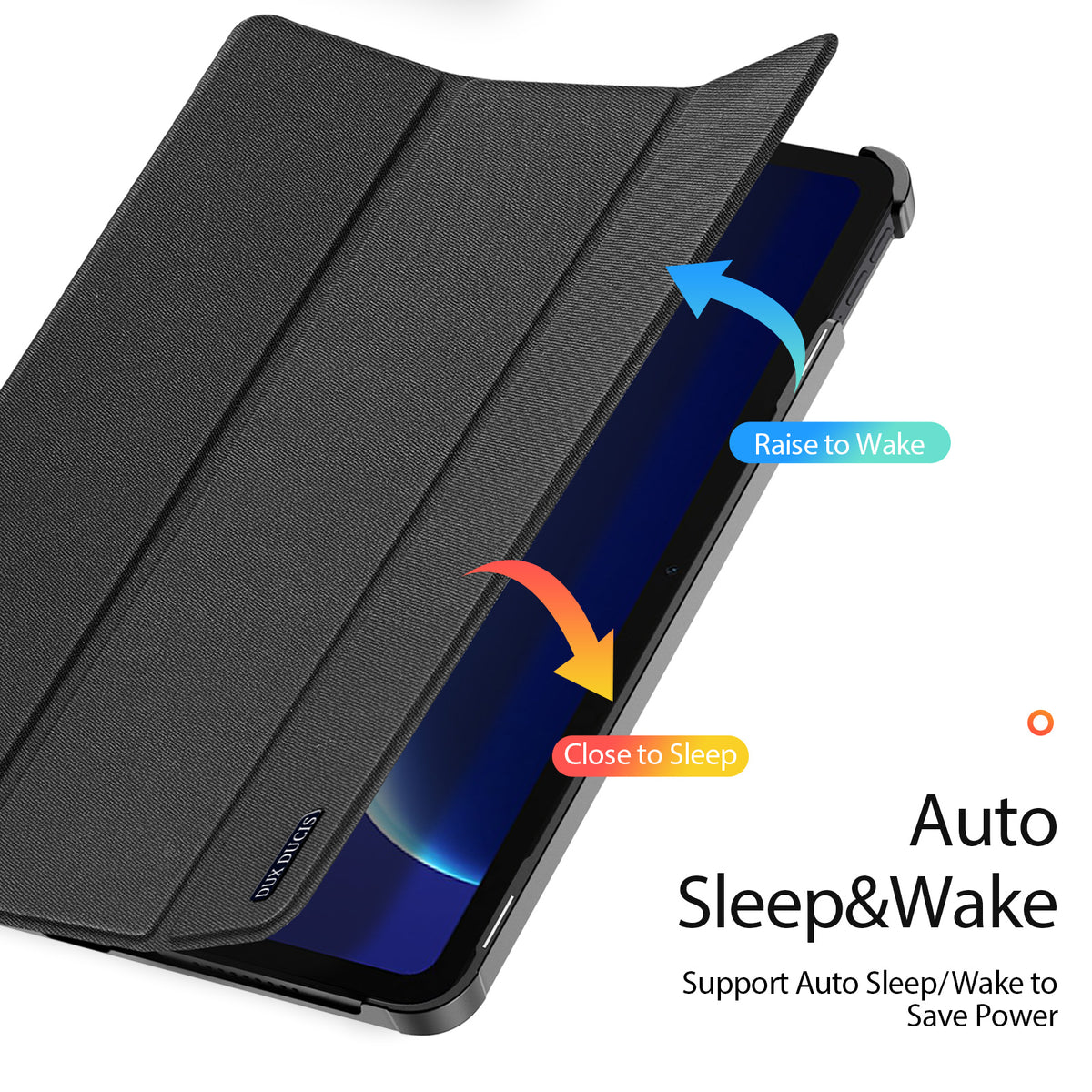 DUX DUCIS For OnePlus Pad Go 2 Case  Domo Series Tri-fold Stand PU Leather Tablet Cover