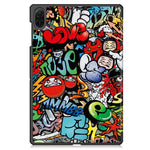 Til Honor Pad X8b / Pad X8a Cover Tri-fold Stativ Mønstertryk Læder Tablet Cover