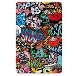 Til Honor Pad X8b / Pad X8a Cover Tri-fold Stativ Mønstertryk Læder Tablet Cover
