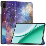 Til Honor Pad X8b / Pad X8a Cover Tri-fold Stativ Mønstertryk Læder Tablet Cover