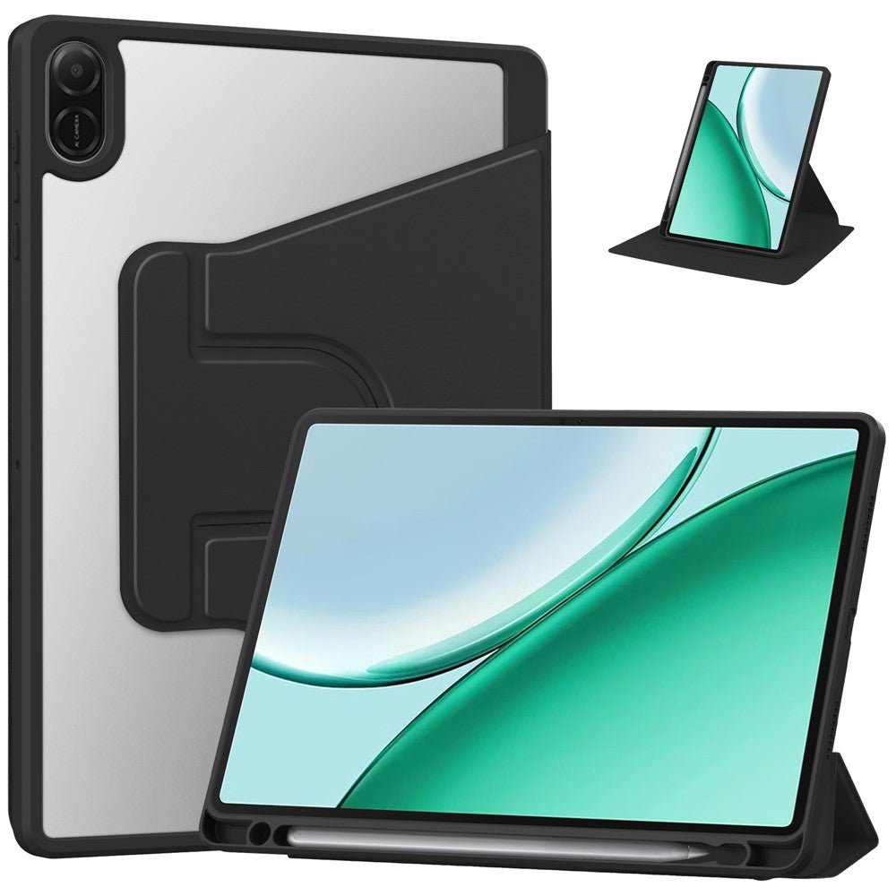 For Honor Pad X8b / Pad X8a Case 360 Degree Rotary Stand PU Leather + Acrylic Tablet Cover (Without Keyboard)