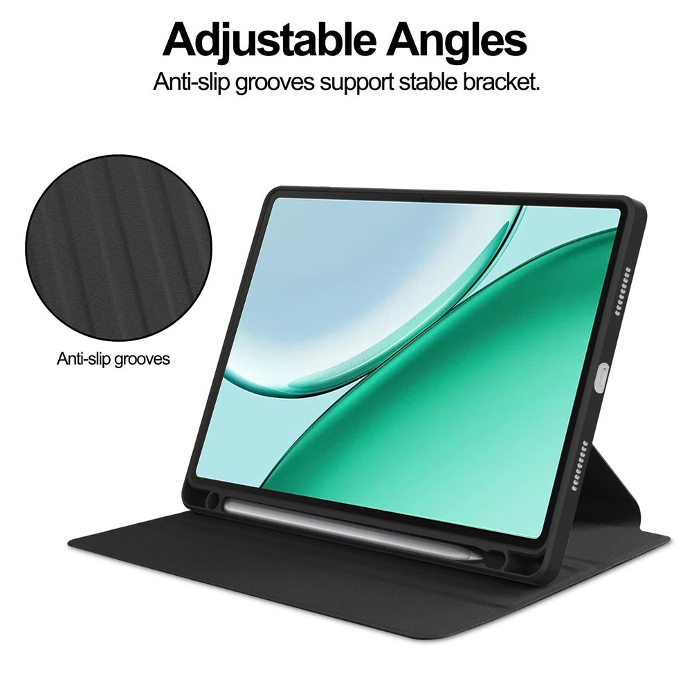 For Honor Pad X8b / Pad X8a Case 360 Degree Rotary Stand PU Leather + Acrylic Tablet Cover (Without Keyboard)