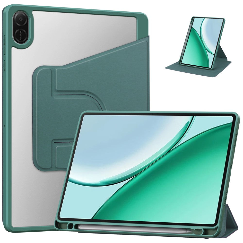 For Honor Pad X8b / Pad X8a Case 360 Degree Rotary Stand PU Leather + Acrylic Tablet Cover (Without Keyboard)