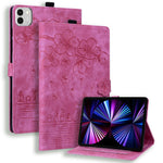 Til Honor MagicPad 4 Etui Kortpladser Læder Tablet Stand Folio Cover Blomster Kat