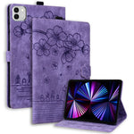 Til Honor MagicPad 4 Etui Kortpladser Læder Tablet Stand Folio Cover Blomster Kat