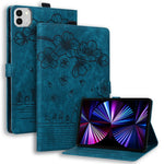 Til Honor MagicPad 4 Etui Kortpladser Læder Tablet Stand Folio Cover Blomster Kat