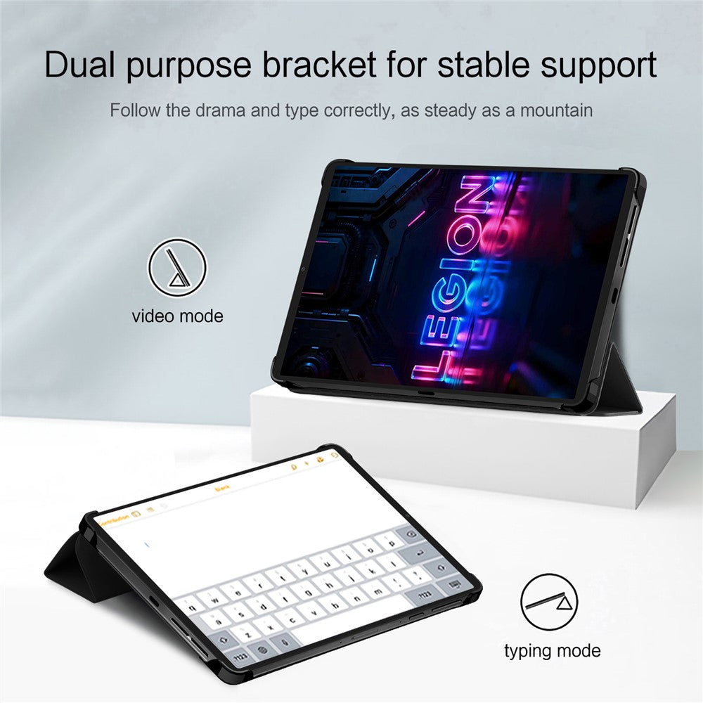 For Lenovo Legion Y700 (Gen 5) Case PU PC Back Trifold Stand Tablet Cover