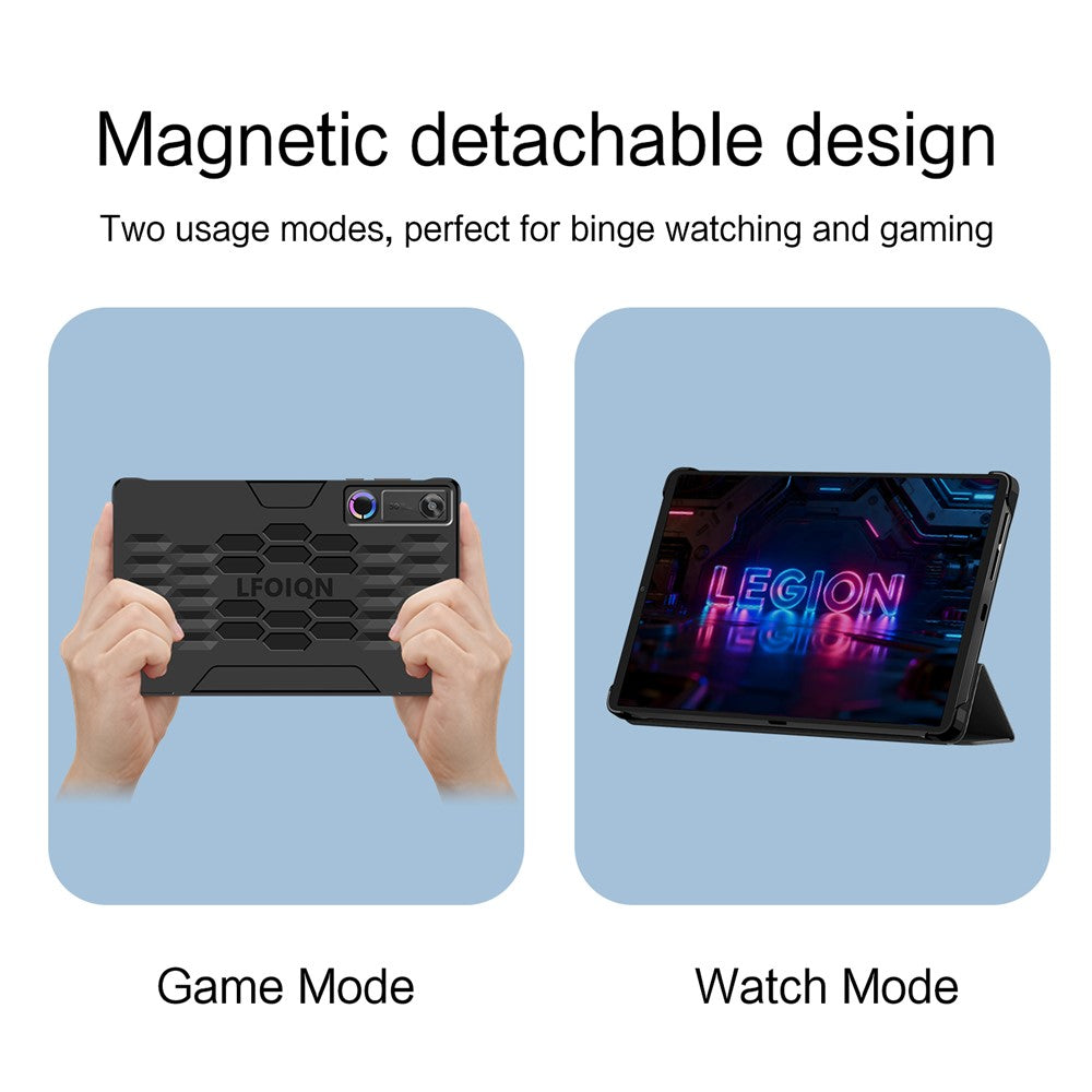 For Lenovo Legion Y700 (Gen 5) Case Stand PC PU Leather Magnetic Detachable Tablet Cover