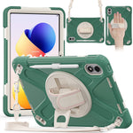 For Xiaomi Redmi Pad 2 Pro Kickstand Case TPU PC Silicone Tablet Cover with Hand Band  /  Shoulder Strap
