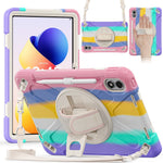 For Xiaomi Redmi Pad 2 Pro Kickstand Case TPU PC Silicone Tablet Cover with Hand Band  /  Shoulder Strap