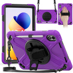 For Xiaomi Redmi Pad 2 Pro Kickstand Case TPU PC Silicone Tablet Cover with Hand Band  /  Shoulder Strap