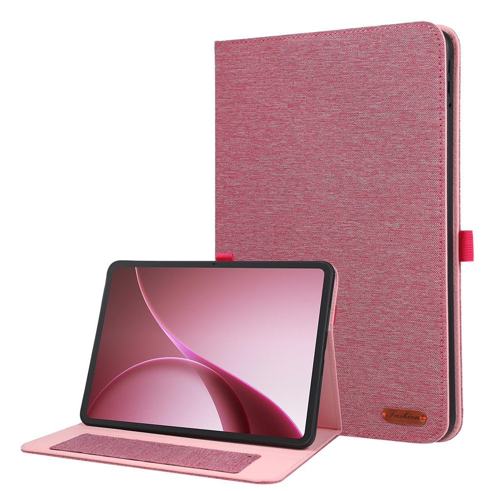 For Oppo Pad Air5 Case with Stand Card Holder Cloth Texture Leather Tablet Cover