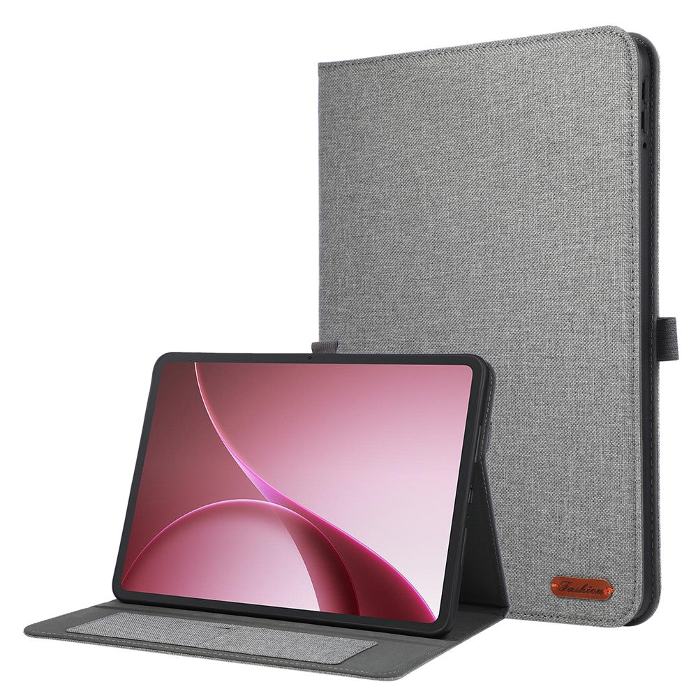 Oppo Pad Air5-skal med stativ, korthållare, tygstruktur, läder, surfplatta