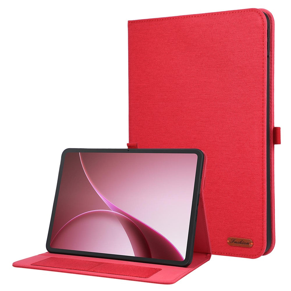 For Oppo Pad Air5 Case with Stand Card Holder Cloth Texture Leather Tablet Cover