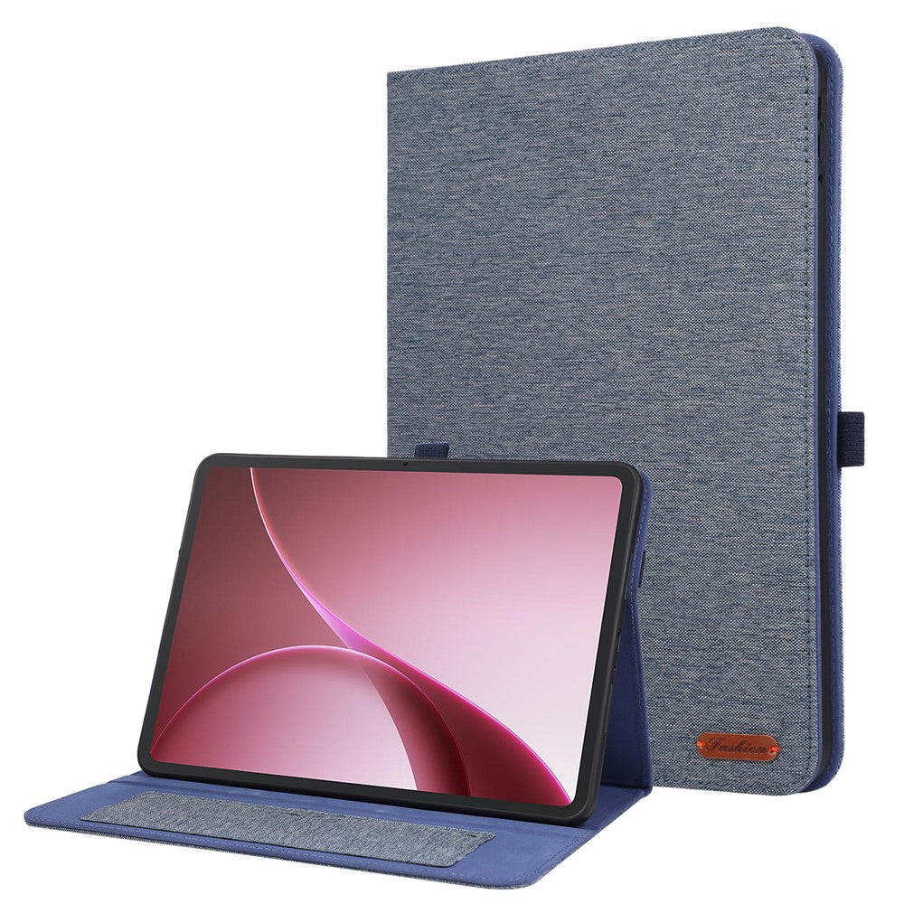 For Oppo Pad Air5 Case with Stand Card Holder Cloth Texture Leather Tablet Cover