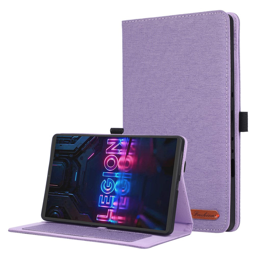 For Lenovo Tab Gen 5 / Legion Y700 (Gen 5) Case with Stand Card Holder Cloth Texture Leather Tablet Cover