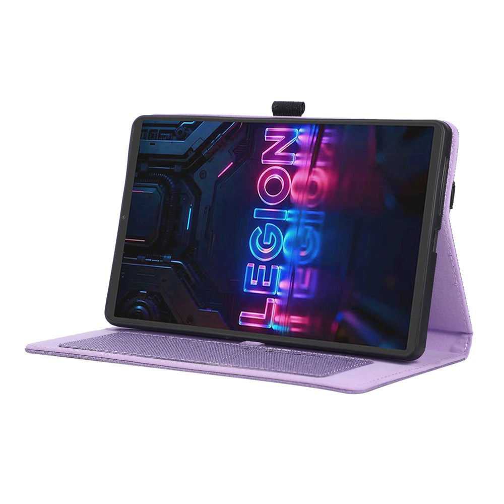 For Lenovo Tab Gen 5 / Legion Y700 (Gen 5) Case with Stand Card Holder Cloth Texture Leather Tablet Cover