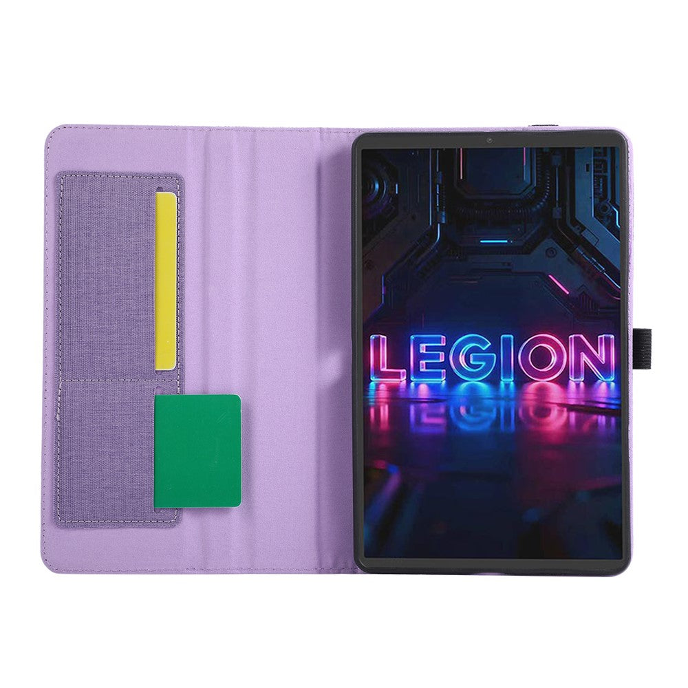 For Lenovo Tab Gen 5 / Legion Y700 (Gen 5) Case with Stand Card Holder Cloth Texture Leather Tablet Cover