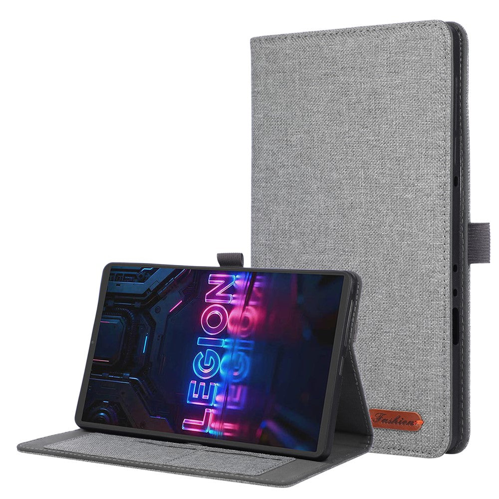 For Lenovo Tab Gen 5 / Legion Y700 (Gen 5) Case with Stand Card Holder Cloth Texture Leather Tablet Cover