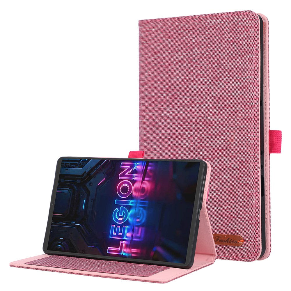 For Lenovo Tab Gen 5 / Legion Y700 (Gen 5) Case with Stand Card Holder Cloth Texture Leather Tablet Cover