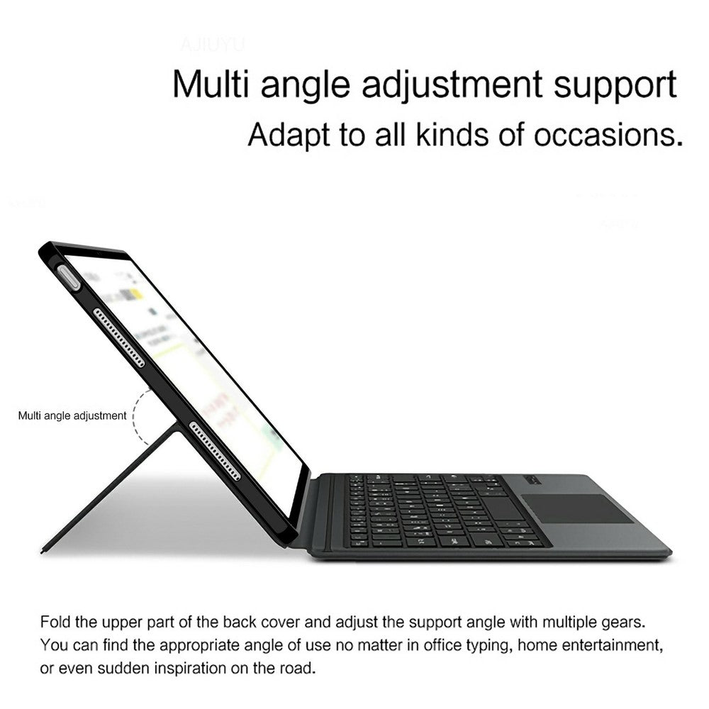 For Lenovo Xiaoxin Pad Pro 13 Leather Case + Touchpad Bluetooth-Compatible Keyboard (without Backlit)