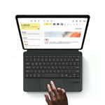 For Lenovo Xiaoxin Pad Pro 13 Leather Case + Touchpad Bluetooth-Compatible Keyboard (without Backlit)