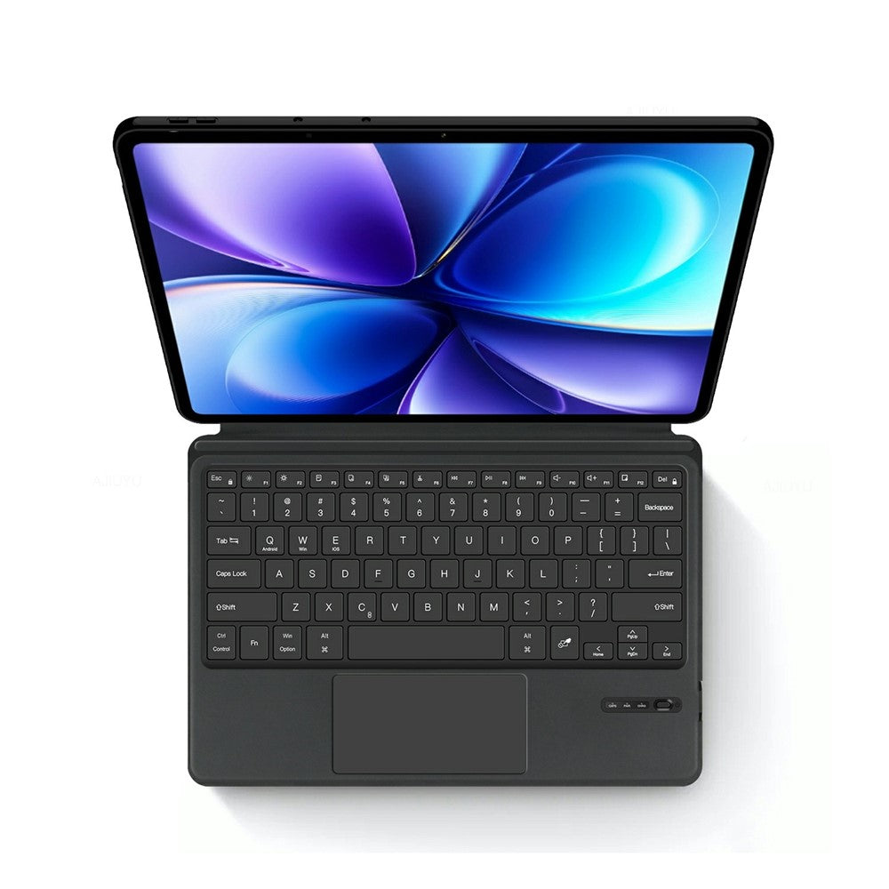 For vivo Pad6 Pro Leather Case + Touchpad Bluetooth-Compatible Keyboard (without Backlit)