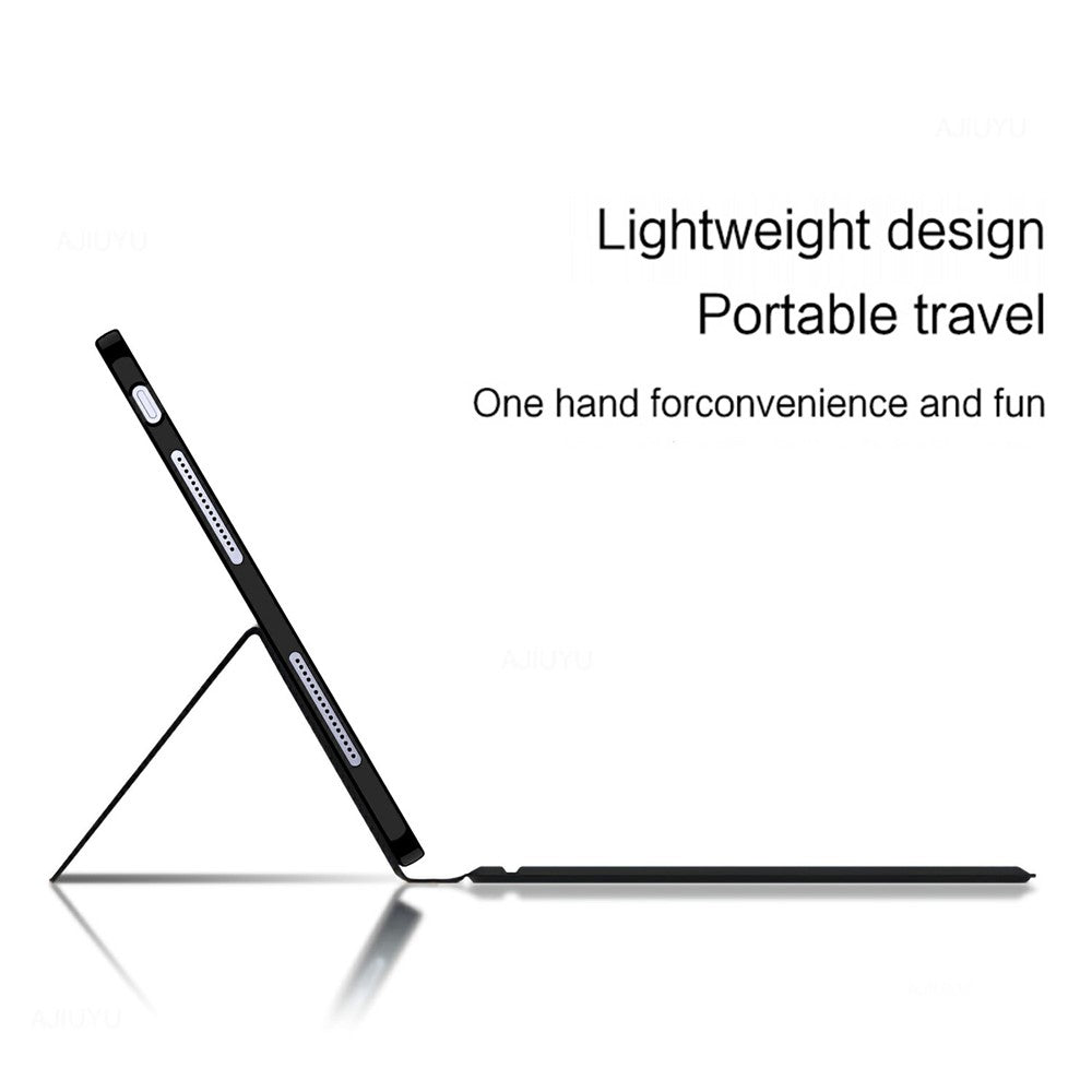 For vivo Pad6 Pro Leather Case + Touchpad Bluetooth-Compatible Keyboard (without Backlit)