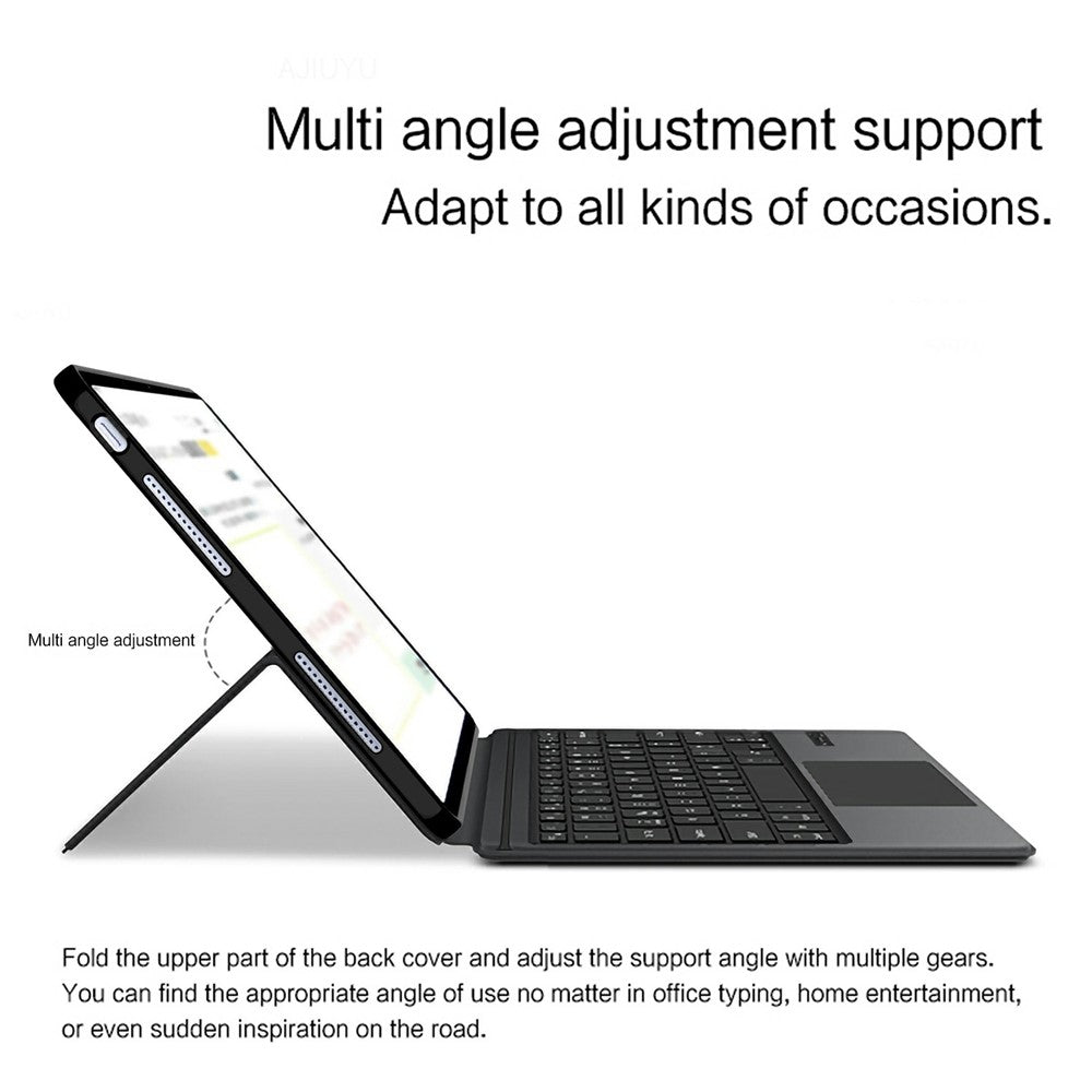 For vivo Pad6 Pro Leather Case + Touchpad Bluetooth-Compatible Keyboard (without Backlit)