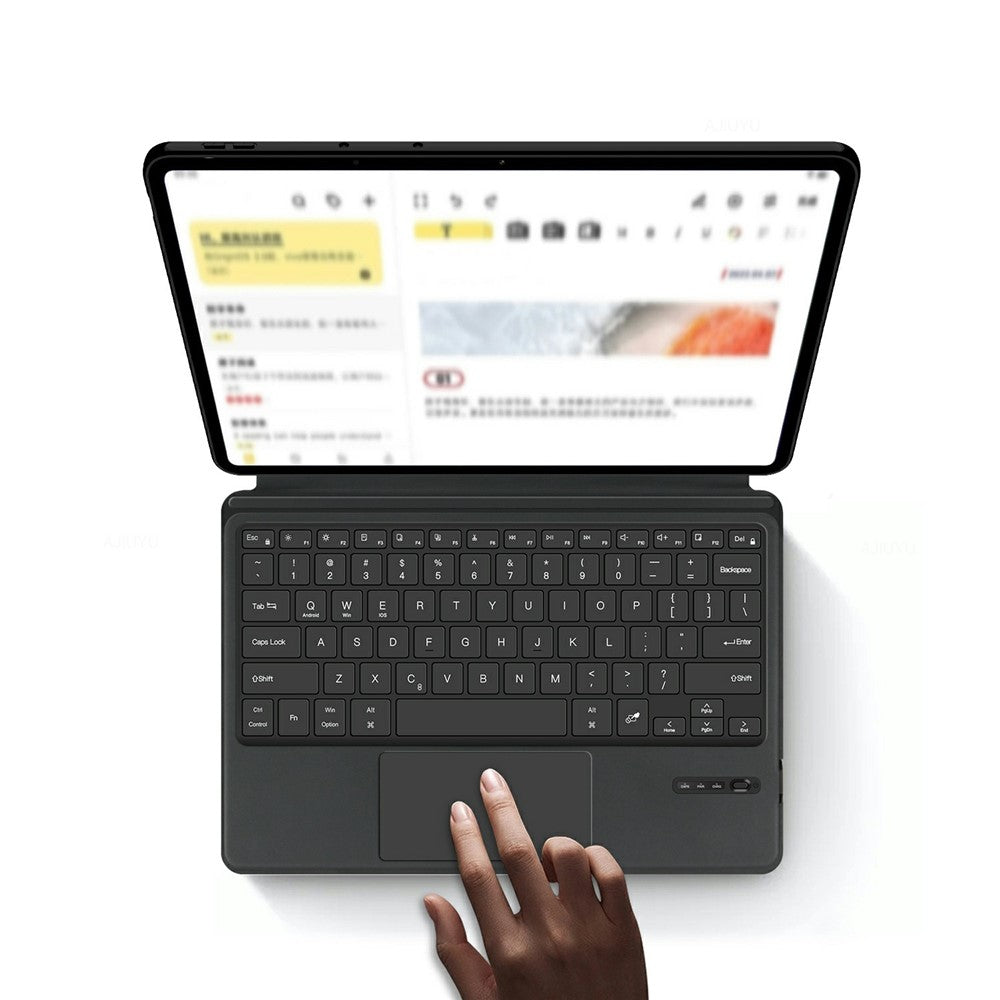 For vivo Pad6 Pro Leather Case + Touchpad Bluetooth-Compatible Keyboard (without Backlit)