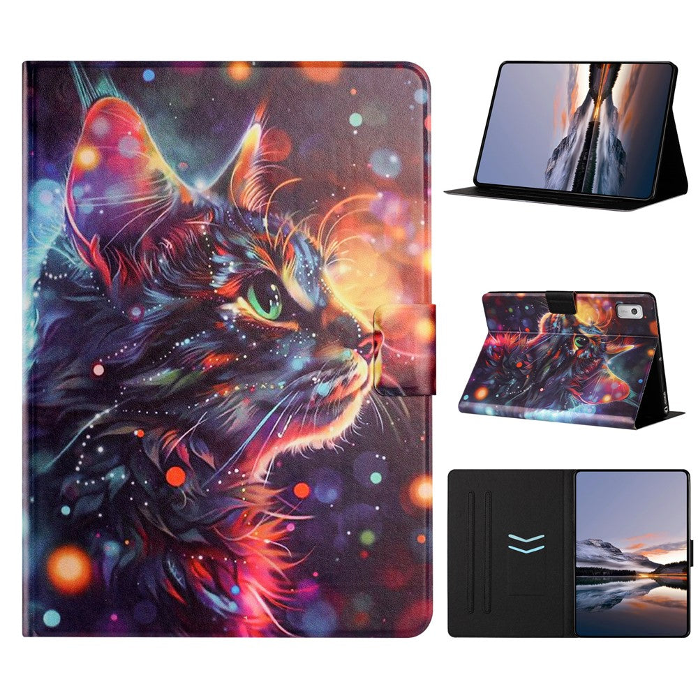 Lenovo Tab M9 Surfplatta Skal Litchy Texture TPU + PU Läder Skyddsfodral