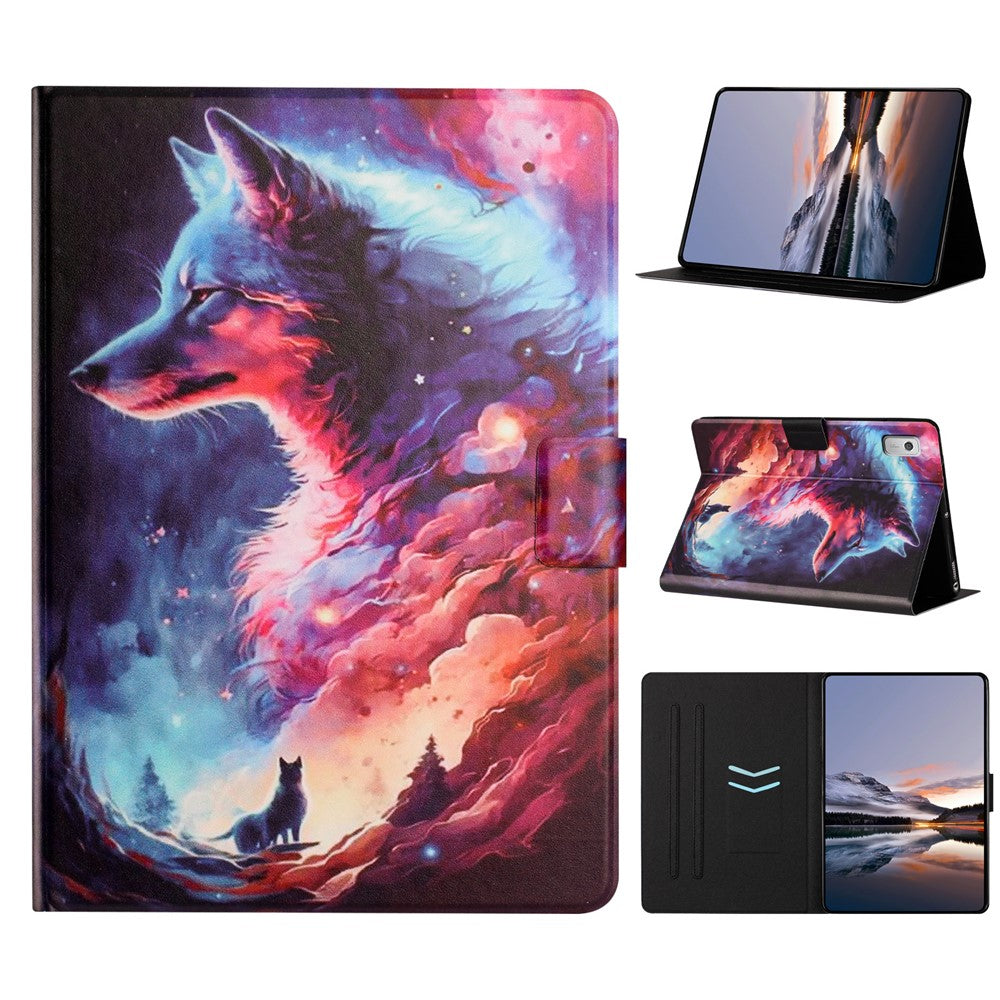 Lenovo Tab M9 Surfplatta Skal Litchy Texture TPU + PU Läder Skyddsfodral