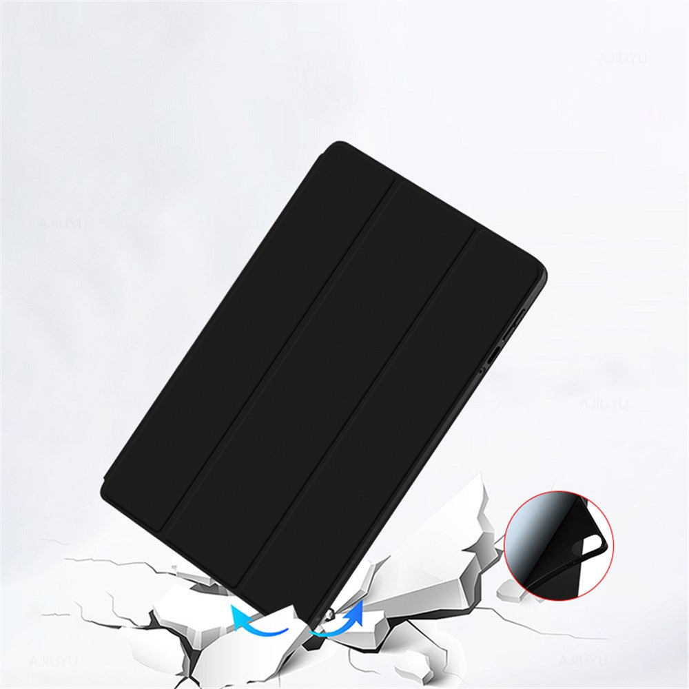 For Honor Pad 8 Protective Cover TPU+PU Leather Anti-Drop Case Shockproof Skin-Touch Tablet Case with Three-fold Stand