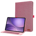 For Oppo Pad 5 Case with Stand Card Holder Cloth Texture Leather Tablet Cover