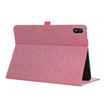 For Oppo Pad 5 Case with Stand Card Holder Cloth Texture Leather Tablet Cover