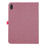 For Oppo Pad 5 Case with Stand Card Holder Cloth Texture Leather Tablet Cover