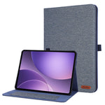 For Oppo Pad 5 Case with Stand Card Holder Cloth Texture Leather Tablet Cover
