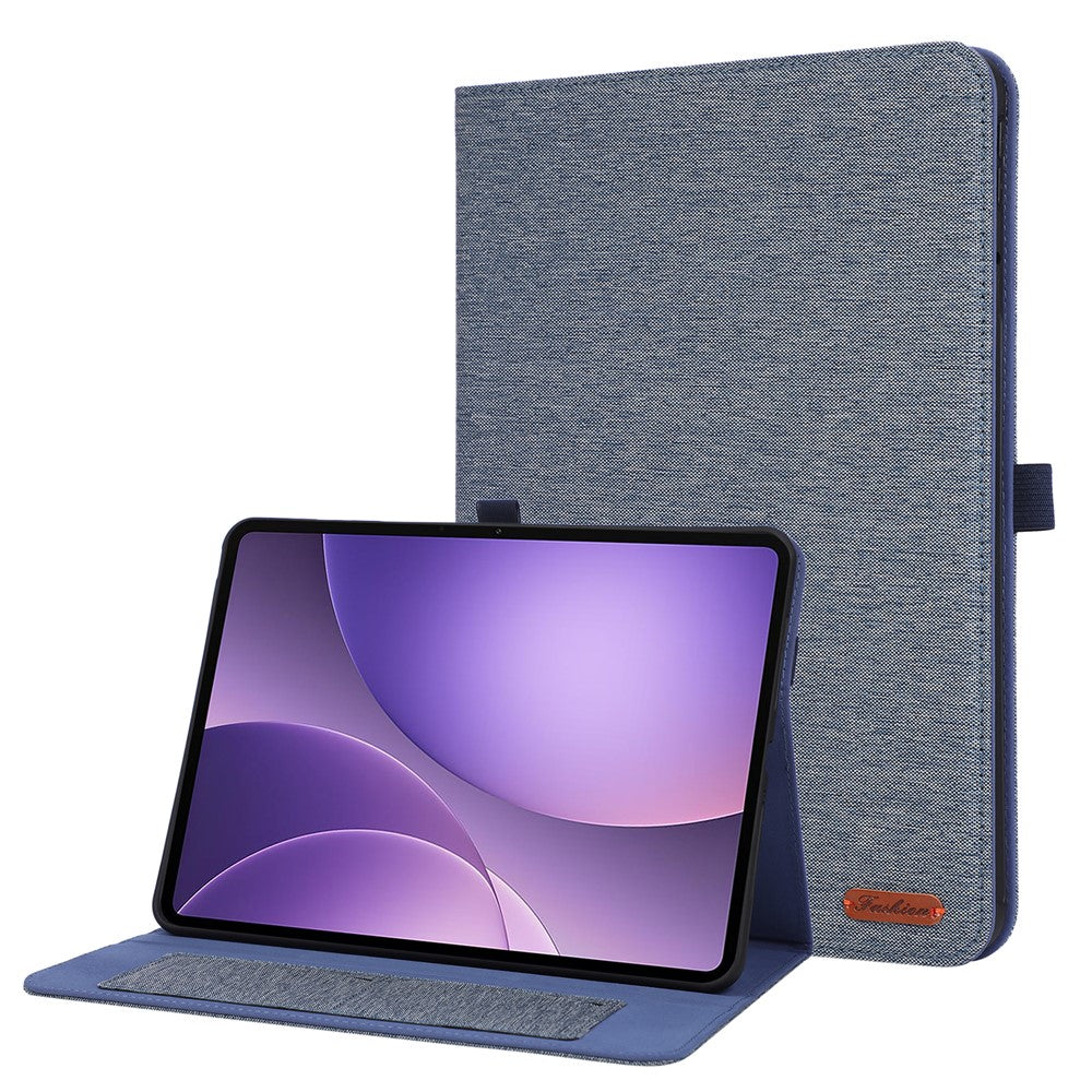 For Oppo Pad 5 Case with Stand Card Holder Cloth Texture Leather Tablet Cover