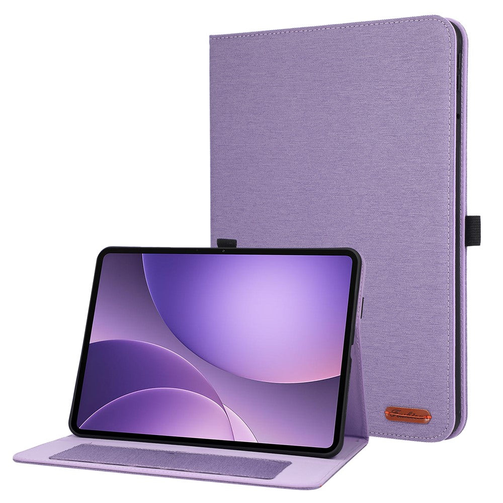 For Oppo Pad 5 Case with Stand Card Holder Cloth Texture Leather Tablet Cover