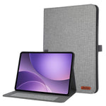 For Oppo Pad 5 Case with Stand Card Holder Cloth Texture Leather Tablet Cover