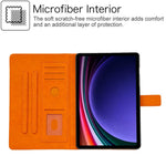 Tablet Case for Samsung Galaxy Tab S10 Lite / S10 FE+ / S9 FE / S9 Embossed Magpie Pattern TPU PU Protective Cover with Card Slots