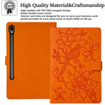 Tablet Case for Samsung Galaxy Tab S10 Lite / S10 FE+ / S9 FE / S9 Embossed Magpie Pattern TPU PU Protective Cover with Card Slots