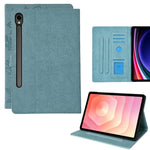 Tablet Case for Samsung Galaxy Tab S10 Lite / S10 FE+ / S9 FE / S9 Embossed Magpie Pattern TPU PU Protective Cover with Card Slots