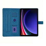 Tablet Case for Samsung Galaxy Tab S9 / S8 / S7 Embossed Magpie Pattern TPU PU Protective Cover with Card Slots
