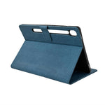 Tablet Case for Samsung Galaxy Tab S9 / S8 / S7 Embossed Magpie Pattern TPU PU Protective Cover with Card Slots