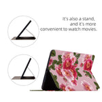 For Samsung Galaxy Tab S7 FE / S7+ SM-T970 / S8+ All-around Protection Flower Pattern Printed Tablet Case Anti-fall Leather + TPU Cover with Stand